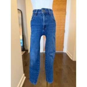 Sezane Denim High Waisted Straight Leg Jeans Blue Size 25